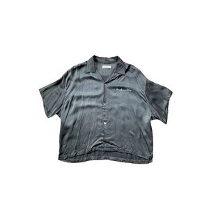 Bare Knuckles Cupro Silk Camp Collar Button Up Bowling Shirt Size S Small